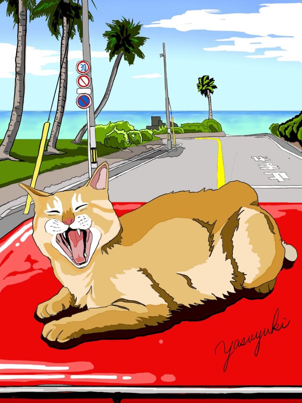 猫「ビビくん」似顔絵