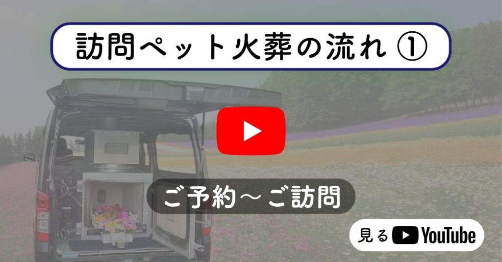 訪問ペット火葬の流れの動画ご予約～ご訪問まで