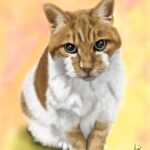 お見送りした猫ミーちゃんの似顔絵